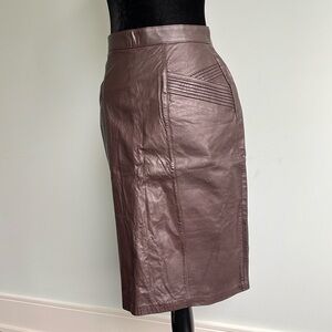 Vintage leather skirt.